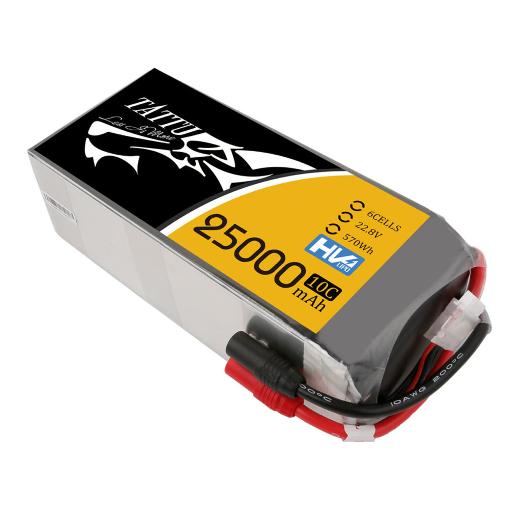 Tattu 22 8V 10C 6S 25000mAh Lipo Battery With AS150 AS150 Plug For UAV