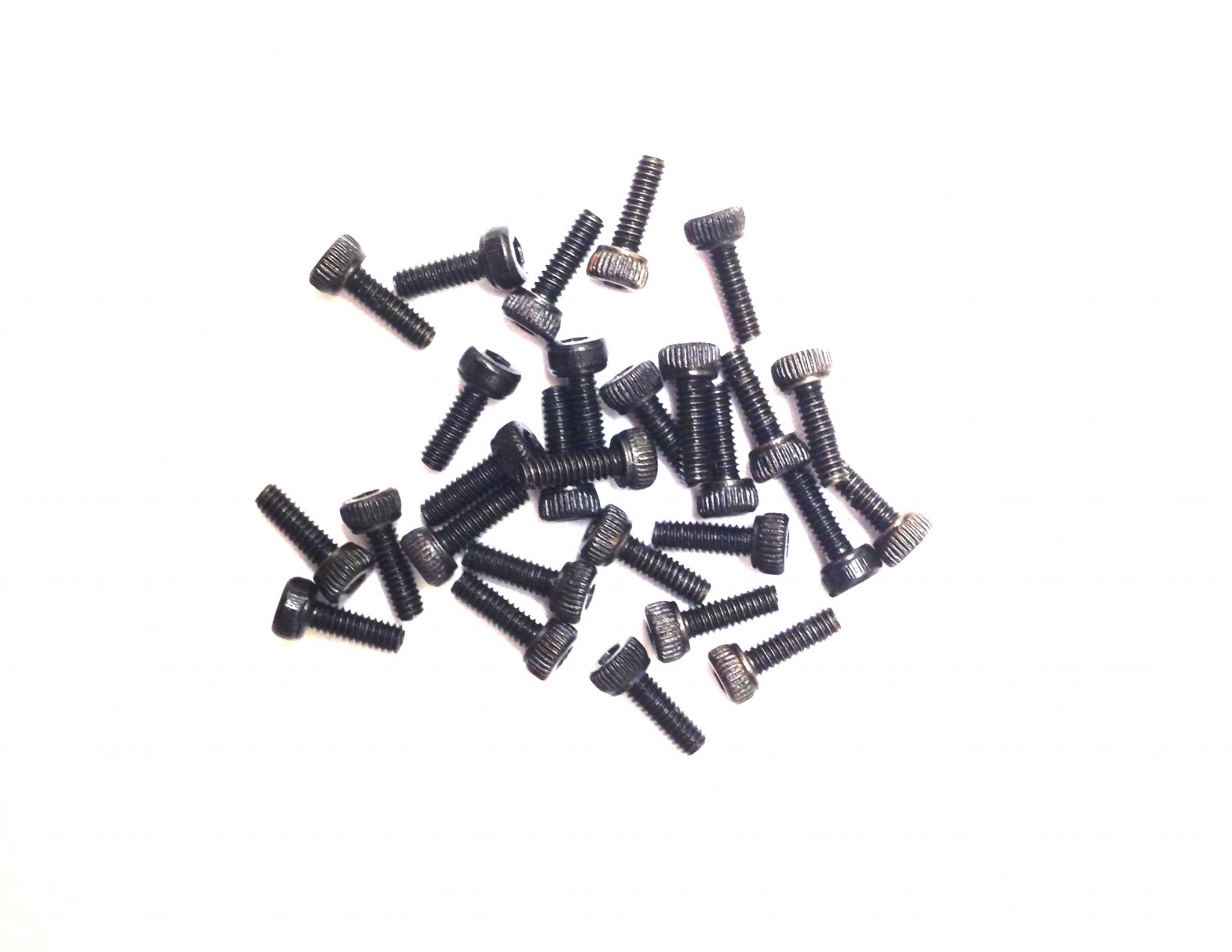 100pcs of 20mm M2 Black hex head metal Screws