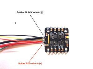 step-3-solder-black-and-red-wires-to-power-pads-on-esc