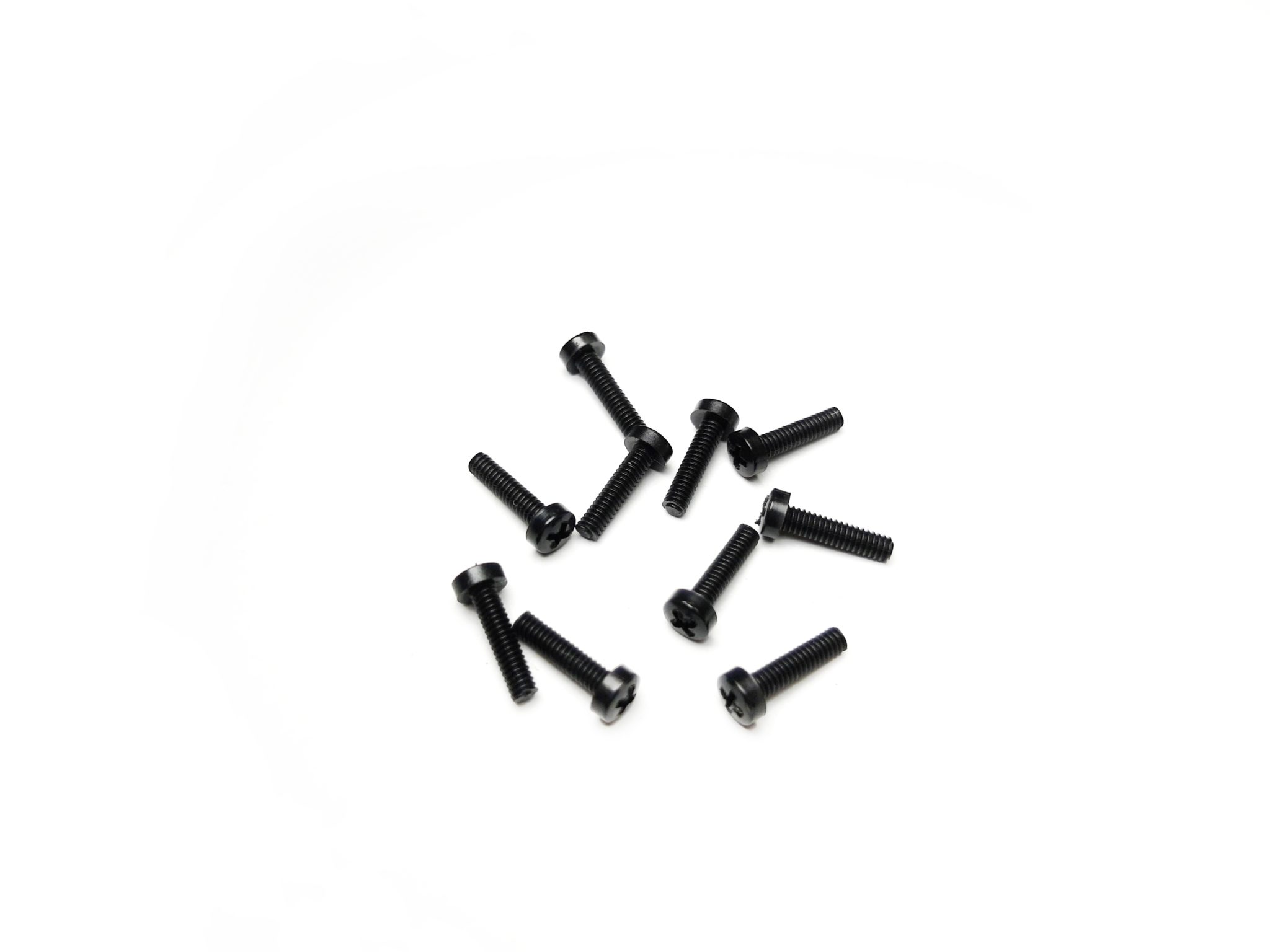 10pcs of 8mm M2 Black Nylon Screws