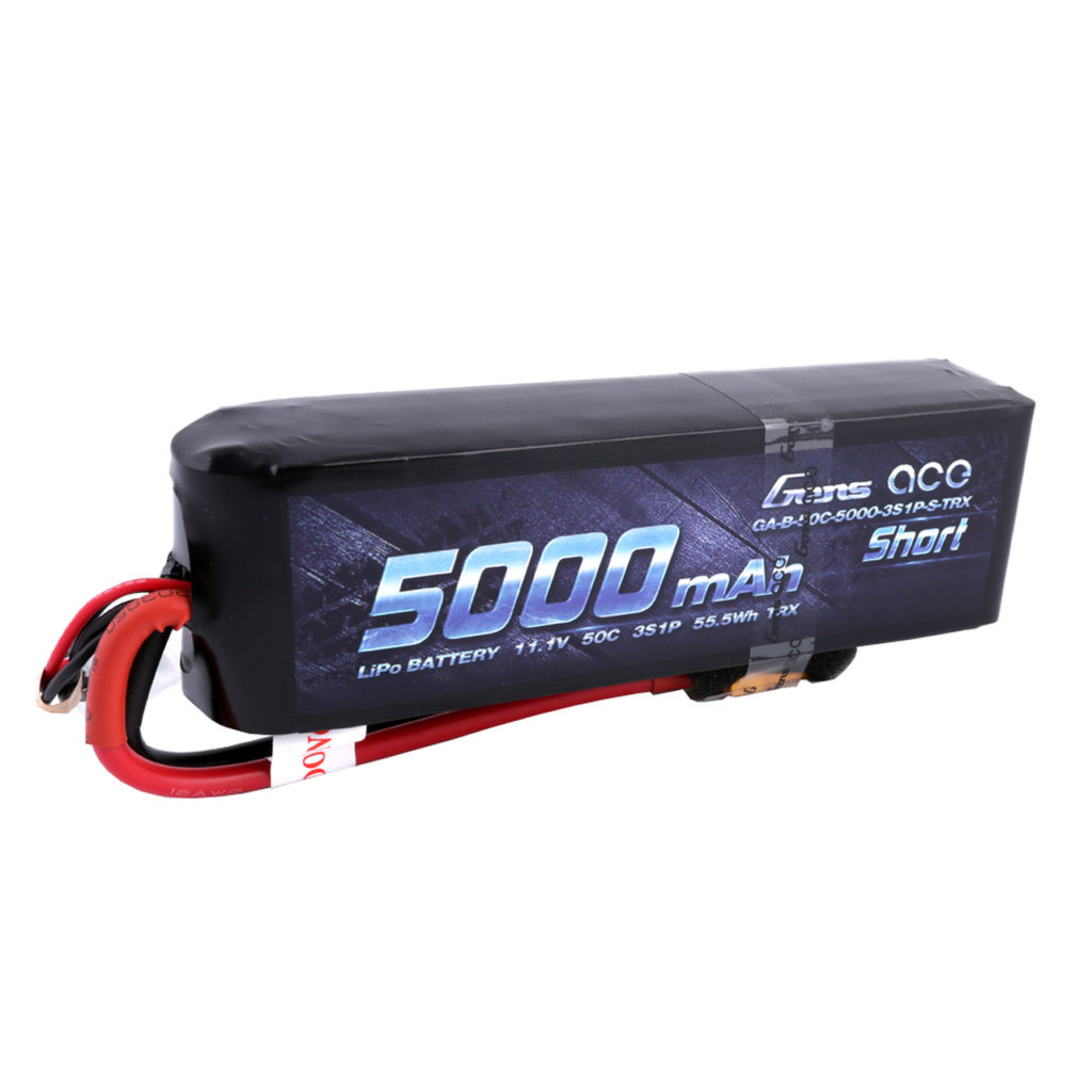 Gens Ace 5000mAh 11.1V 60C 3S1P Short-Size Lipo Battery Pack With XT60 ...