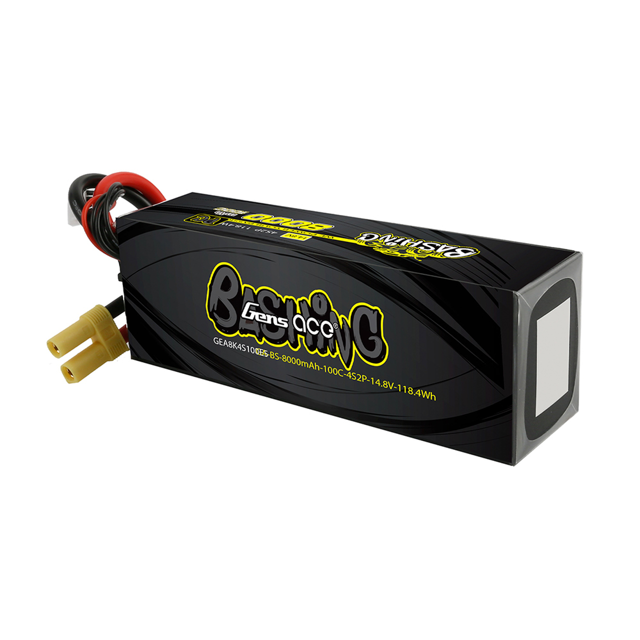 Gens ace Bashing Pro 14.8v 100C 4S 8000mah Lipo Battery Pack with EC5 Plug for Arrma
