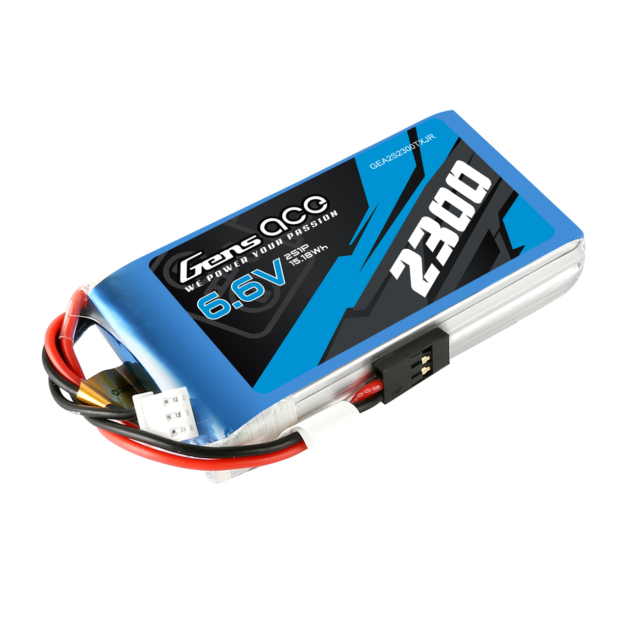 Gens ace 2300mAh  2S1P 6.6V TX LiFe Battery Pack with JR-3P Plug