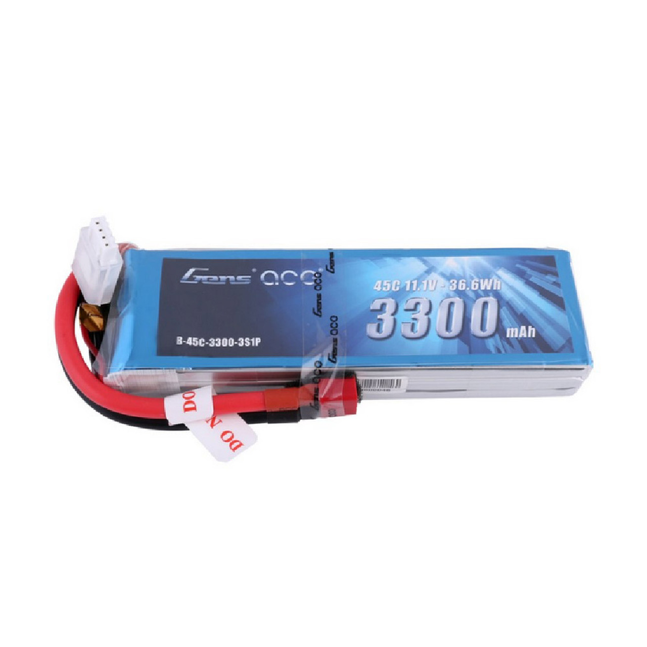 Gens ace 3300mAh 11.1V 45C 3S1P Lipo Battery Pack with Deans Plug
