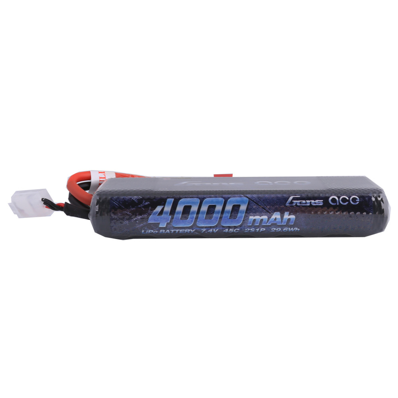 Gens ace 4000mAh 7.4V 45C 2S1P HardCase Lipo Battery Pack 8# with Deans Plug