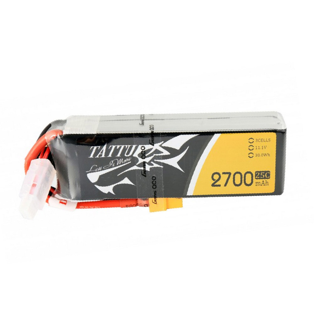 Tattu 2700mAh 3S1P 25C 11.1V Lipo Battery Pack with XT60 Plug