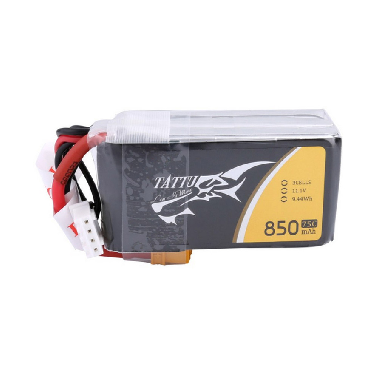 Tattu 850mAh 11.1V 75C 3S1P Lipo Battery Pack with XT30 Plug