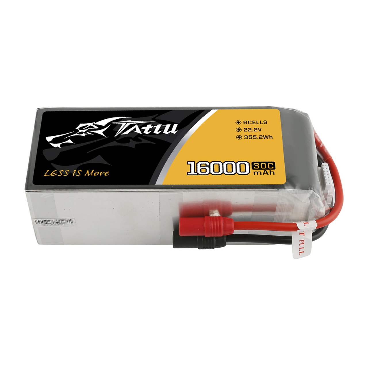 Tattu 16000mAh 30C 22.2V 6S Lipo Battery Pack with AS150+AS150 Plug