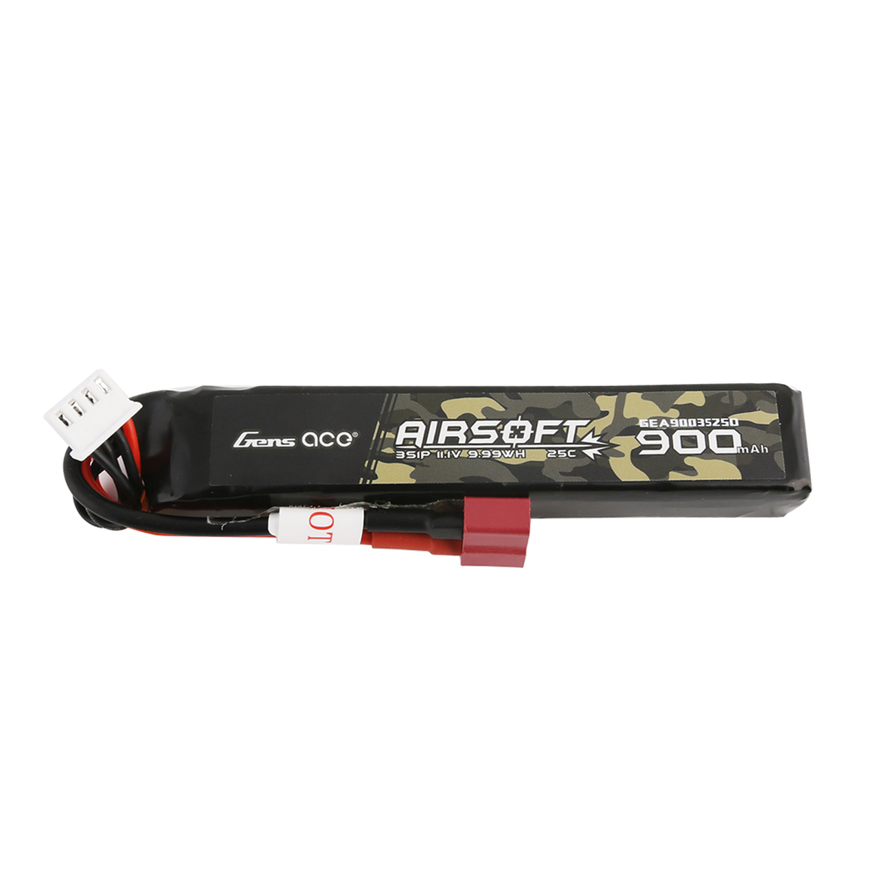 Gens ace 25C 900mAh 3S1P 11.1V Airsoft Battery with Dean Plug