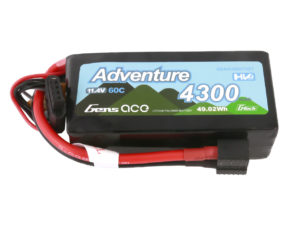 Gens Ace Adventure High Voltage G-tech 4300mAh 3S1P 11.4V 60C   Lipo Battery with Deans and XT60 adapter