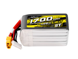 Tattu R-Line Version 6.0 1700mAh 6S 160C 22.2V with XT60 Lipo Battery